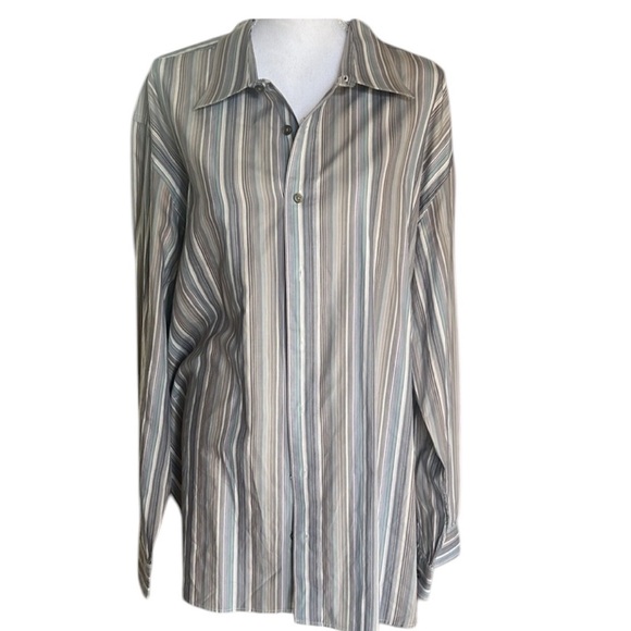 Eddie Bauer men long sleeve dress shirt, slim fit tall, extra extra large - Picture 1 of 11